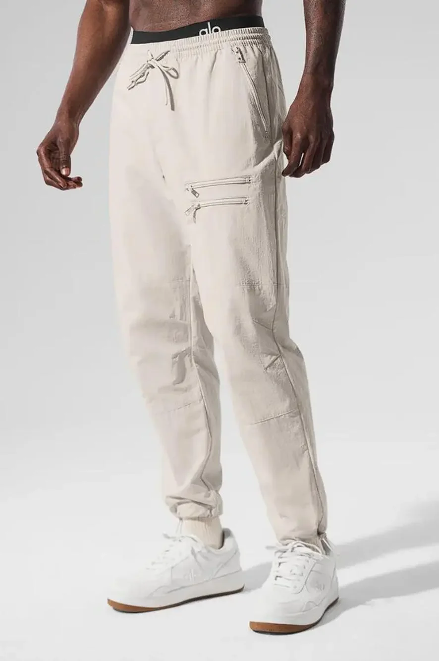 ALO YOGA Men's Takeaway Track Pant Size L In Bone